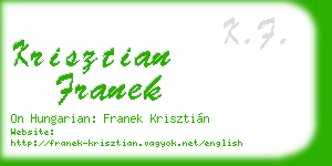 krisztian franek business card